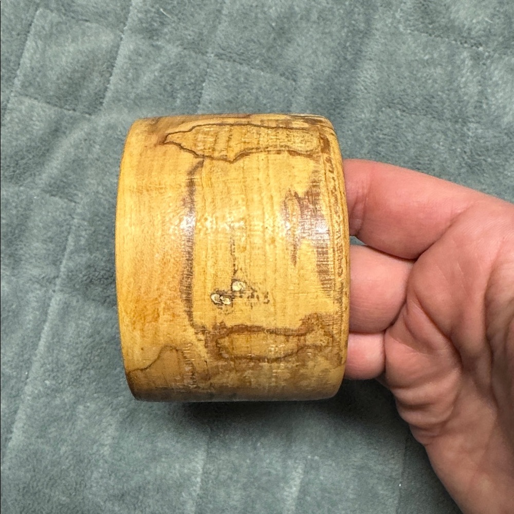 Ambrosia Maple Bangle Bracelet, Natural, Brown, Wood, Boho - Picture 6 of 10